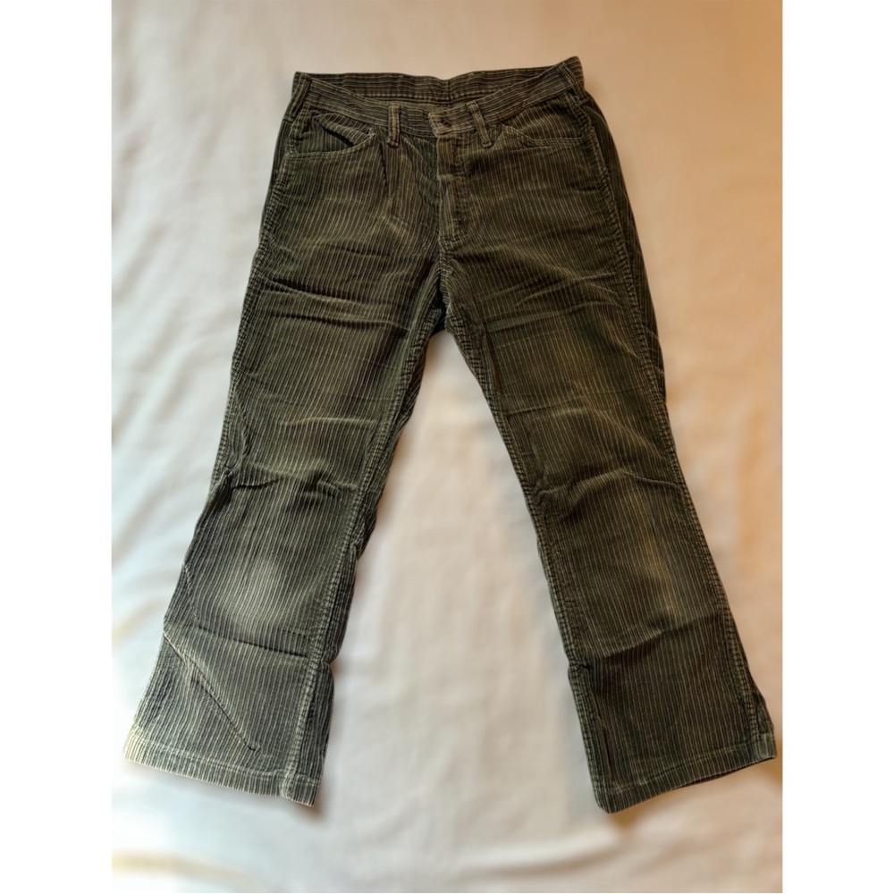 Vintage 60s/70s Green Wrangler Corduroy Flare Pants